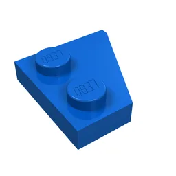 Wedge Plate 2 x 2 Left / Blue
