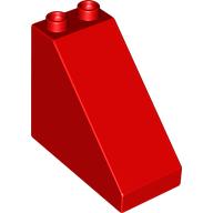 Lego Duplo Brick 4 x 2 x 3 Slope 45° / Red