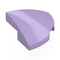 Brick Round Corner, Curved 2 x 2 x 2/3 Quarter Circle With 1 x 1 Bottom Cutout / Lavender