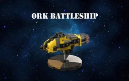 Ork - Battleship or Battlekroozer / Bad Moonz Colour Scheme (Tabletop Scale)