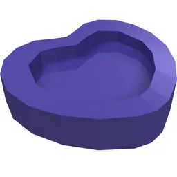 Headwear Accessory Heart with Pin / Dark Purple
