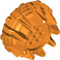 Lego Wheel Hard Plastic with Small Cleats and Flanges / Orange