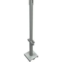 Boat, Mast 2 x 2 x 9 2/3 Bar with Slot on Top and 2 Finger Hinge on Two Sides / Light Gray