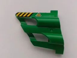Technic, Panel Fairing # 2 Large Short, Large Holes, Side B with Black and Yellow Danger Stripes and Triangle with Exclamation Mark Pattern (Sticker) - Set 8446