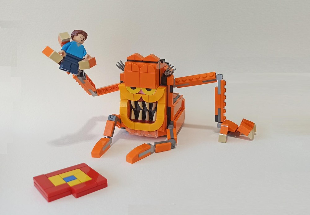 Lego Garfield / Gorefield figure from "Jon I require lasagna"
