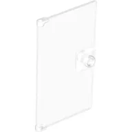 Door 1 x 4 x 6 Smooth with Chamfered Handle Plinth / Trans-Clear