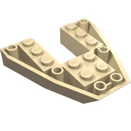 Brick Wedged, Sloped Inverted 6 x 6 x 1 Boat Bow / Tan