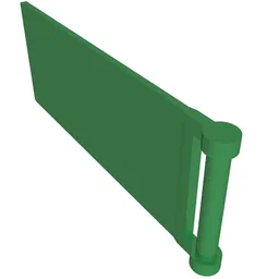 Flag 7 x 3 with Rod / Green