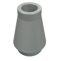 Cone 1 x 1 [No Top Groove] / Light Gray