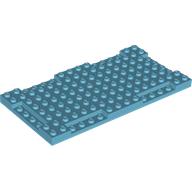 Lego Plate Special 8 x 16 x 2/3 with Six Recessed Edges / Medium Azure