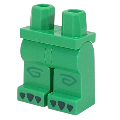 Lego Hips and Bright Green Legs with Dark Green Claws print / Bright Green