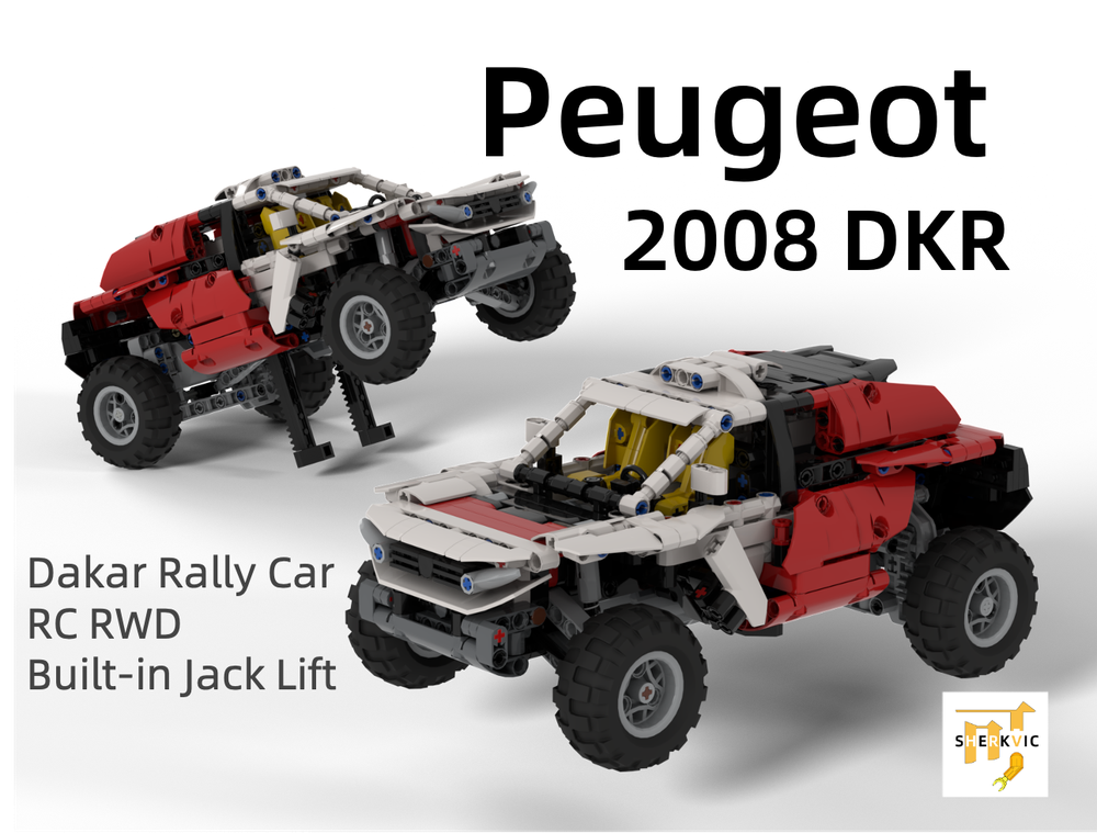 Lego Dakar Rally Car with Built-in Jack Lift