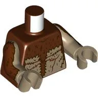 Torso, Tan/Dark Brown Fur Print, Dark Tan Arms and Hands / Reddish Brown
