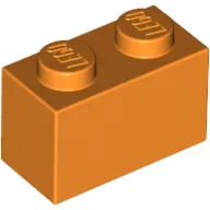 Brick 1 x 2 / Orange
