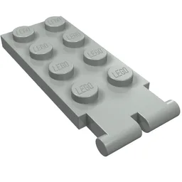 Hinge Plate 2 x 4 - Male (Digger Bucket Holder) / Light Gray