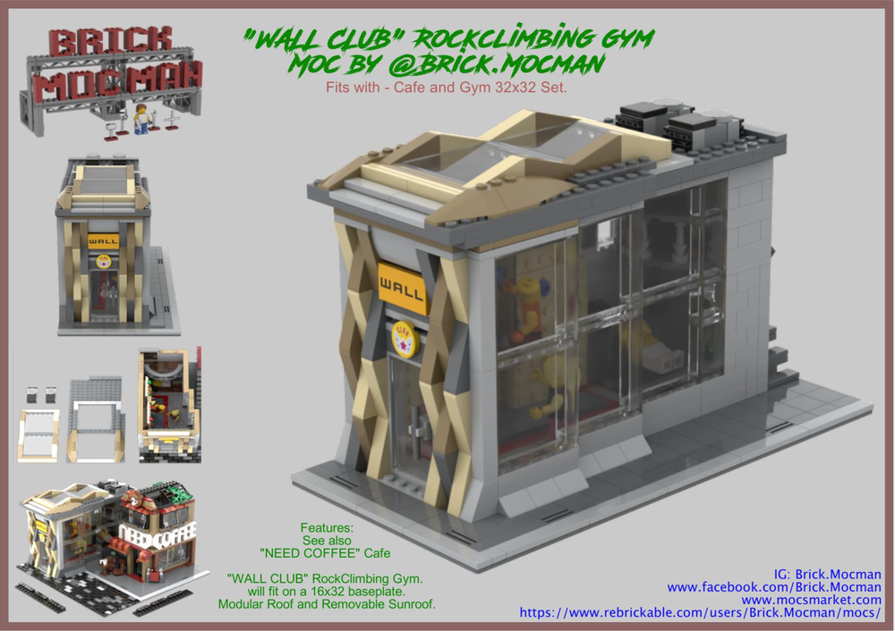 Lego "WALL CLUB" RockClimbing Gym