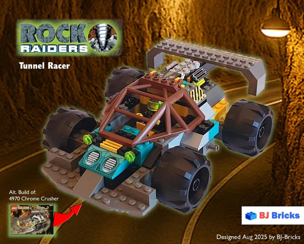 Lego Rock Raiders - Tunnel Racer (MOC) (Alt. Build of 4970 Chrome Crusher)