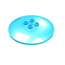 Dish 6 x 6 Inverted (Radar) with Hollow Studs / Trans-Light Blue