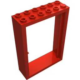Door Frame 2 x 6 x 7 / Red