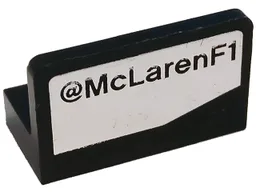 Panel 1 x 2 x 1 with '@McLarenF1' Pattern Model Left Side (Sticker) - Set 75911