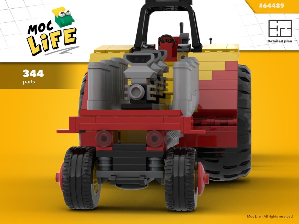 Lego Pulling tractor with sled