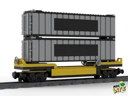 Wagon train with containers
