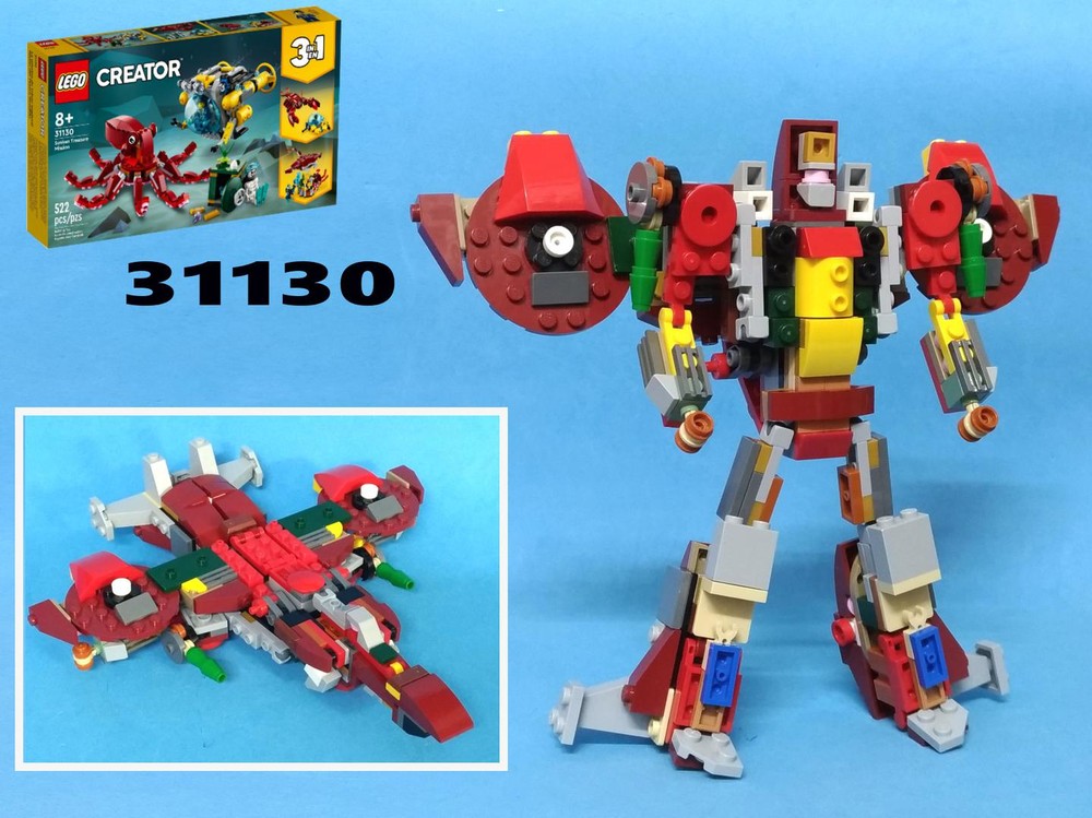 Lego Transformer Thrust / Jet Fighter from LEGO Creator 31130: Sunken Treasure Mission