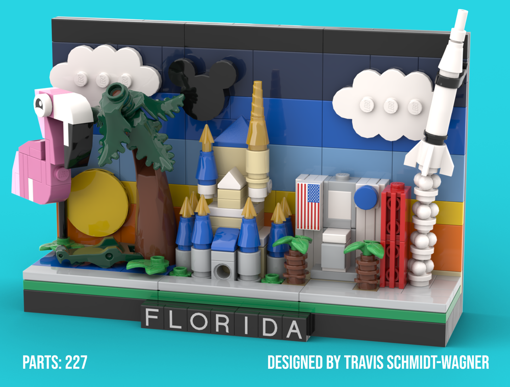 Lego Road Trip Across the USA: Florida State Postcard