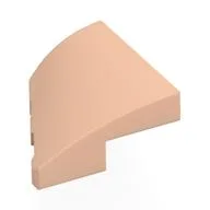 Brick Wedged, Curved 2 x 2 with Stud Notch Right / Light Nougat
