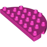 Duplo Plate Round 4 x 8 Semi-Circle / Dark Pink