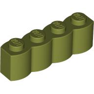 Lego Brick Special 1 x 4 Palisade [aka Log] / Olive Green