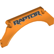 Lego Technic Panel Car Mudguard Arched 13 x 2 x 5 with Black 'RAPTOR' print