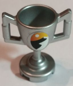 Lego Minifigure, Utensil Trophy Cup with Desert and Full Moon on Sunset Pattern (Sticker) - Set 8896