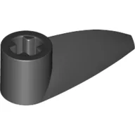 Technic Tooth 1 x 3 with Axle Hole [Hollow Underside] / Black