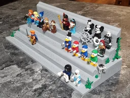 Display case for 45 minifigures