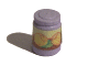 Lego Scala Accessories Jar Jam / Jelly, Yellow Label with Lemons Pattern (Sticker) - Set 3205