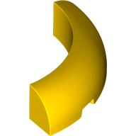 Lego Brick Round Corner 4 x 4 x 1 / Yellow