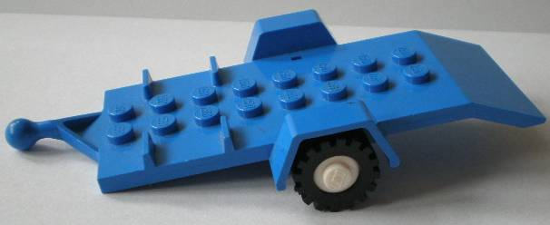Lego Vehicle, Trailer Base 4 x 8 Bed with White Wheels and Tires