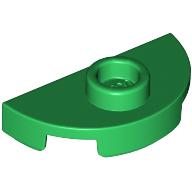 Lego Plate Special Round 1 x 2 Half Circle with Stud (Jumper) / Green