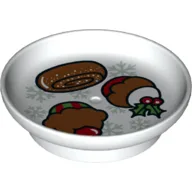 Duplo Dish with Christmas Cakes and Pastries Print