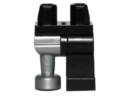 Hips and 1 Black Left Leg, 1 Pearl Light Gray Pirate Peg Leg