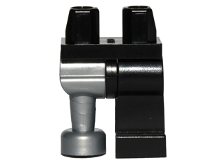 Lego Hips and 1 Black Left Leg, 1 Pearl Light Gray Pirate Peg Leg