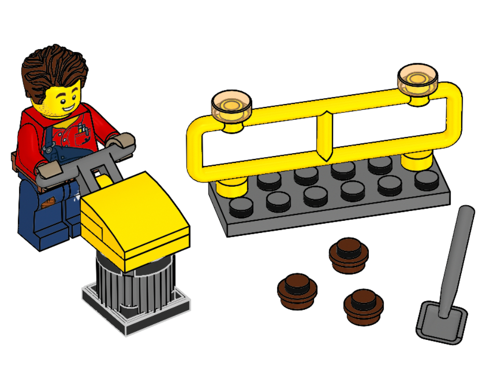 Lego Harl Hubbs with Tamping Rammer