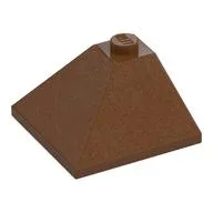 Brick Sloped 33° 3 x 3 Double Convex / Reddish Brown