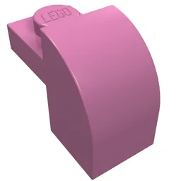 Brick Curved 1 x 2 x 1 1/3 with Curved Top / Dark Pink