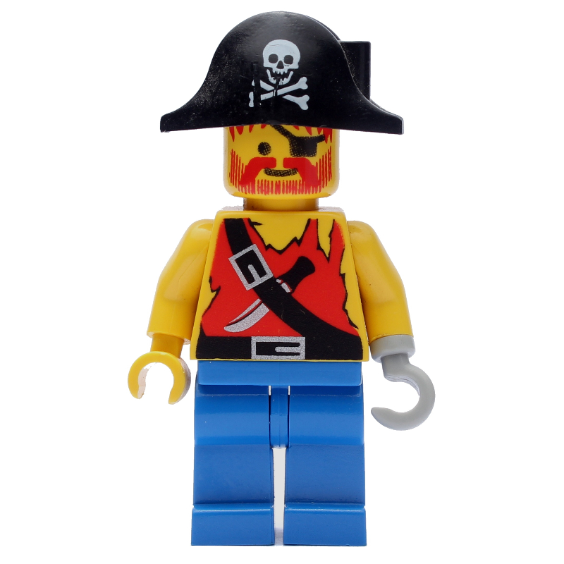 Lego Pirate - Shirt with Knife, Blue Legs, Black Bicorne