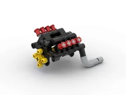 V8 piston engine (6x6x5 studs)