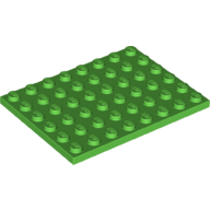 Lego Plate 6 x 8 / Bright Green