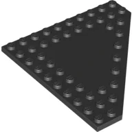 Wedge Plate 10 x 10 Cut Corner [No Centre Studs] / Black