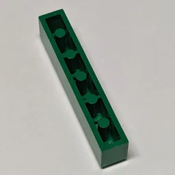 Brick 1 x 6 with Bottom Tubes and 2 Lowered Cross Supports / Green